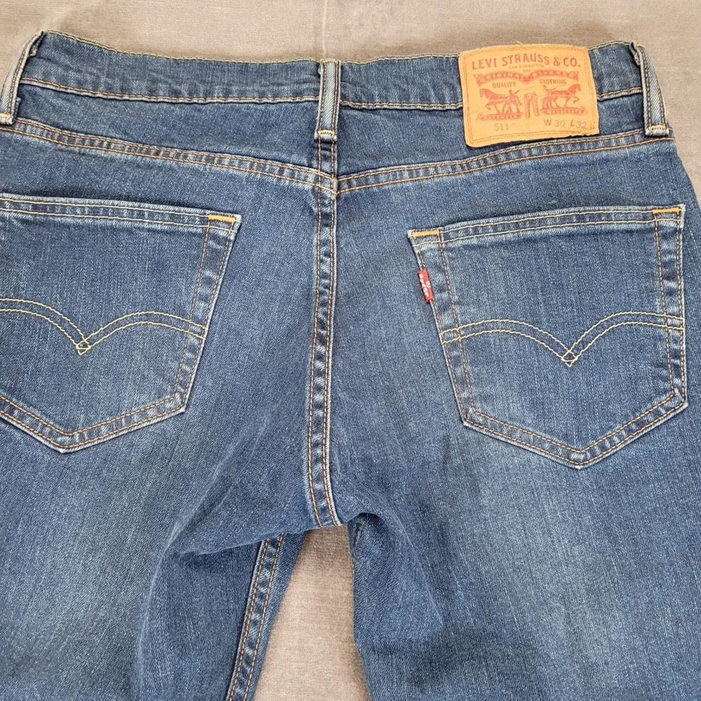 Levi's 511 Y2K Slim Fit Jeans Stretch Denim Classic Blue Jeans‎ Size 30x32